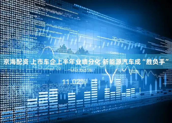 京海配资 上市车企上半年业绩分化 新能源汽车成“胜负手”